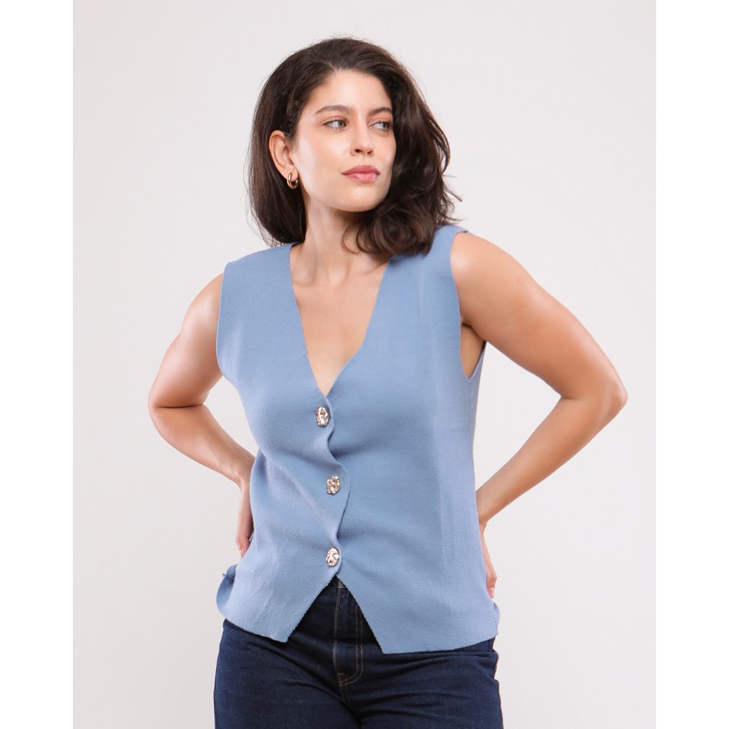 Top en maille dorés URVI