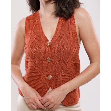 Gilet en laine boutonnés BOUKA