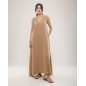 Robe longue col V sans manches – Élégance Naturelle