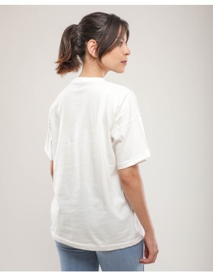 T-shirt motif visage Femme