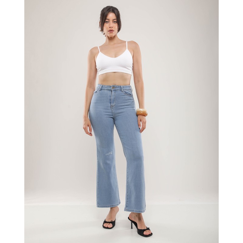 Jean Large Femme – Bleu Clair Jean Large Femme – Bleu Clair