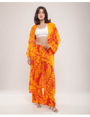 Ensemble Kimono Orange
