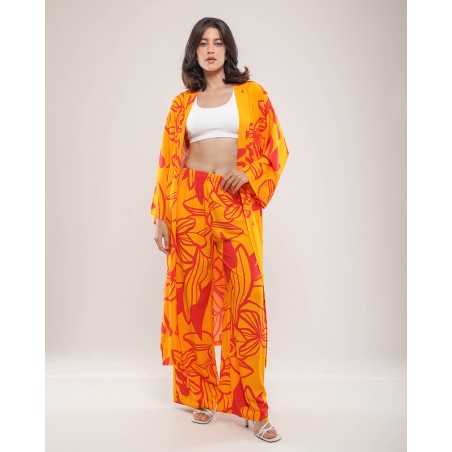 Ensemble Kimono Orange
