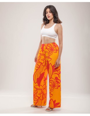 Pantalon large imprimé