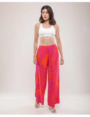 Pantalon large imprimé
