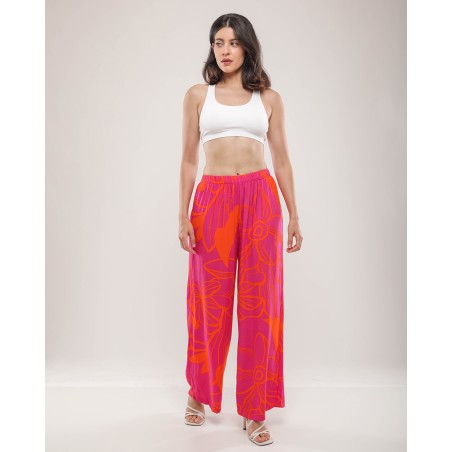 Pantalon large imprimé