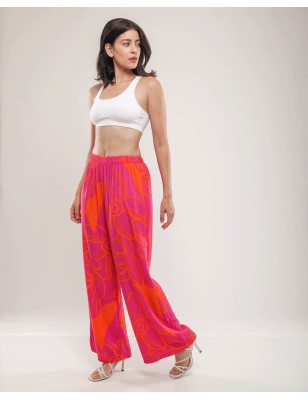 Pantalon large imprimé