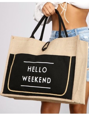 Cabas week-end en jute – Chic & pratique