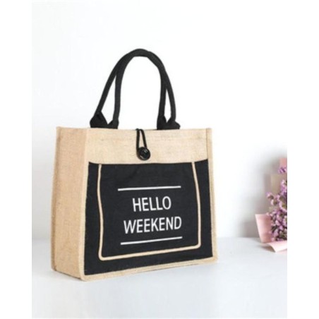 Cabas week-end en jute – Chic & pratique