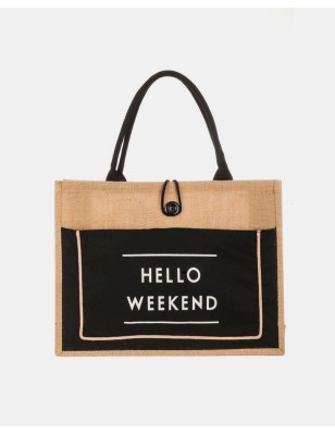 Cabas week-end en jute