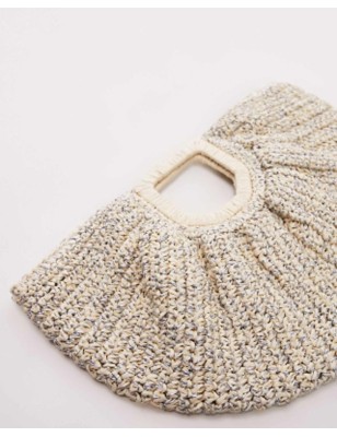 Sac en raphia tressé – Demi lune