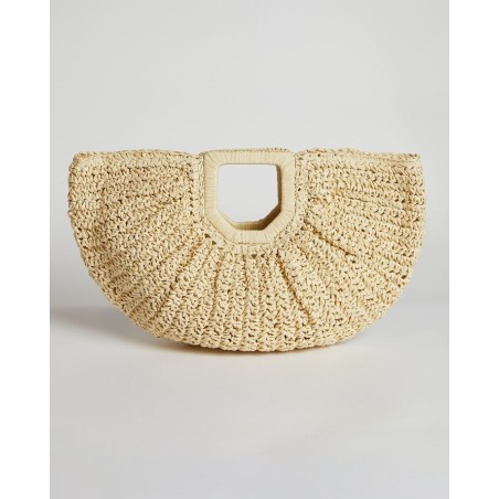 Sac en raphia tressé – Demi lune