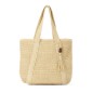 Sac cabas en raphia avec pompon