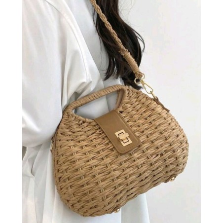 Sac Panier en Rotin Tressé