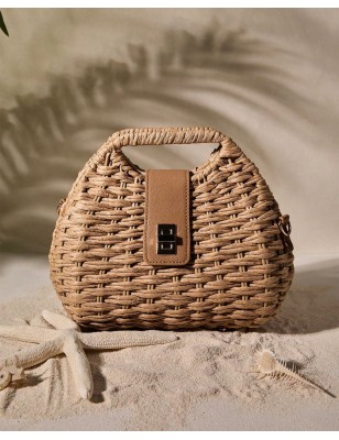 Sac Panier en Rotin Tressé