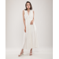 Robe Longue en Lin Blanc Boutonnée Robe Longue en Lin Blanc Boutonnée