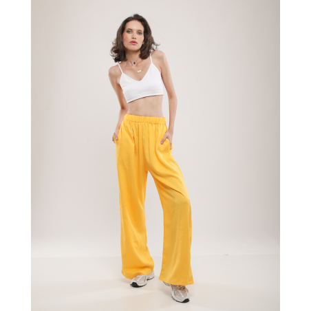 Pantalon Large en lin melangé