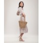 Sac couffin en rotin tressé avec doublure