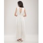 Robe Longue en Lin Blanc Boutonnée Robe Longue en Lin Blanc Boutonnée
