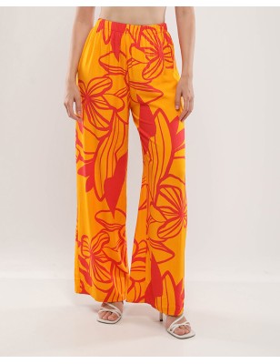 Pantalon large imprimé