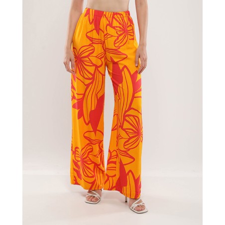 Pantalon large imprimé