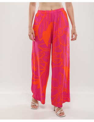 Pantalon large imprimé
