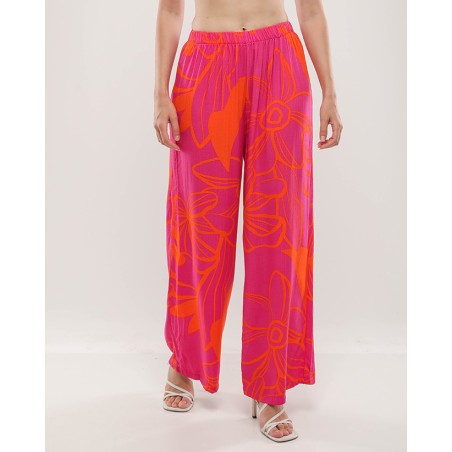 Pantalon large imprimé