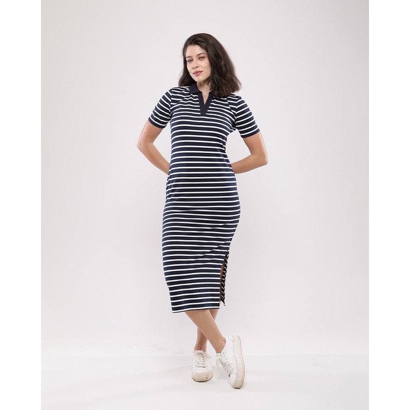 Robe  marin CLARA demi manches Robe  marin CLARA demi manches