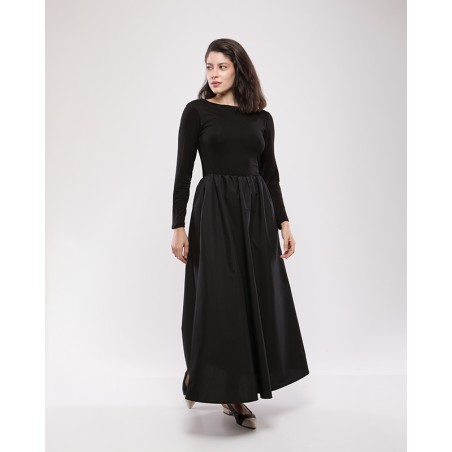 Robe maxi MIRA en bi-matière