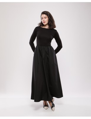 Robe maxi MIRA en bi-matière