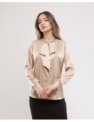 Chemise à cravate SATINA