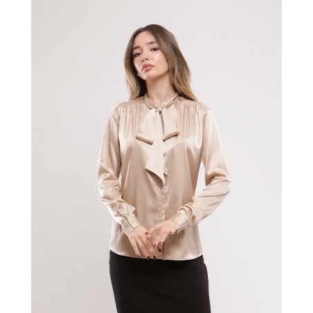 Chemise à cravate SATINA