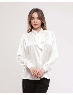 Chemise à cravate SATINA