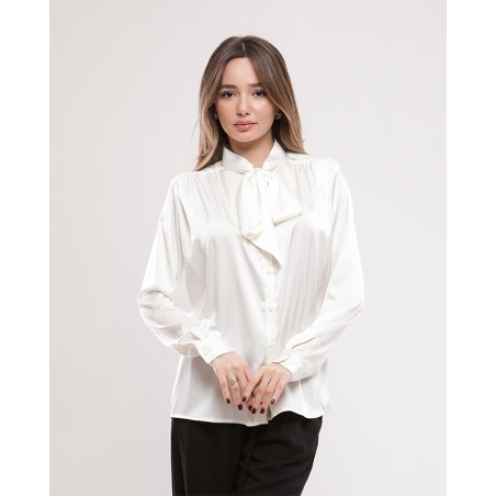 Chemise à cravate SATINA