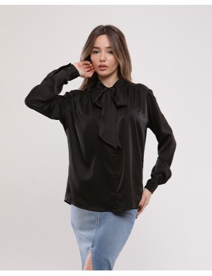 Chemise à cravate SATINA