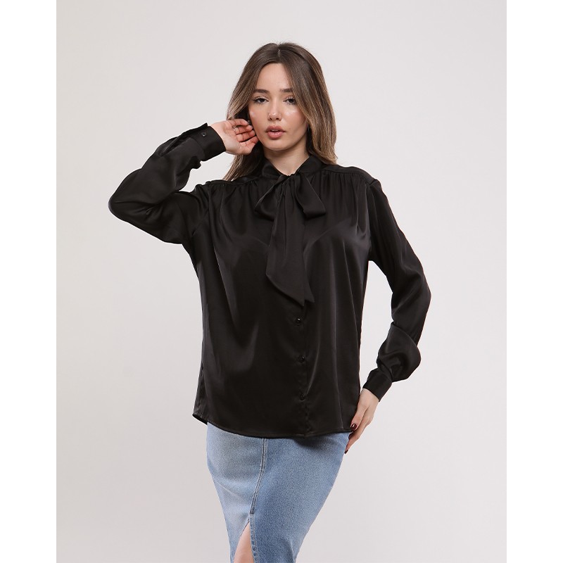 Chemise à cravate SATINA